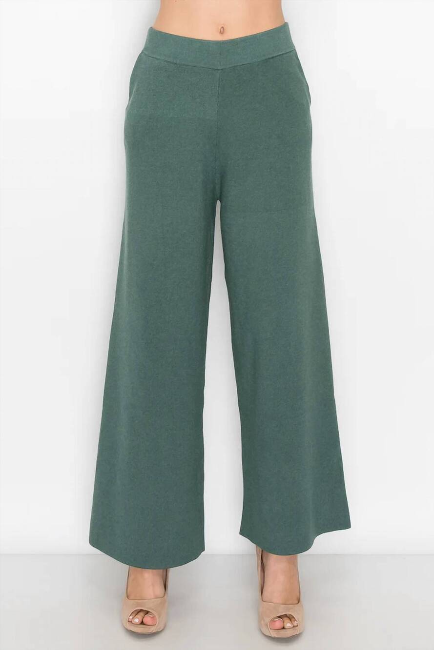 NEW JOH sheila knitted sweater pant in pine green
